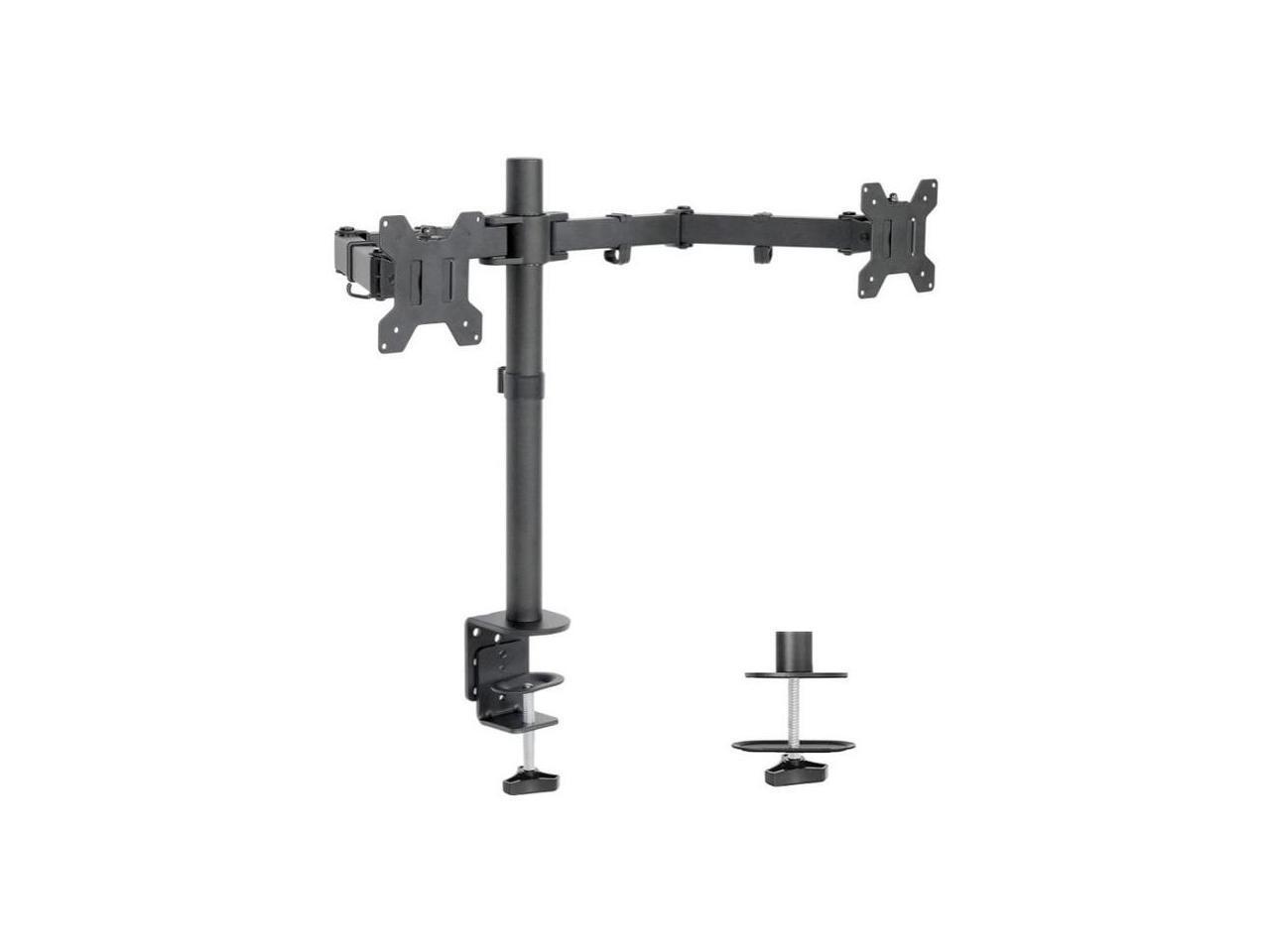 Freedom9 2XC Dual Monitor Mount Desk Clamp Mnt 17 Center Pole Max 32 Display