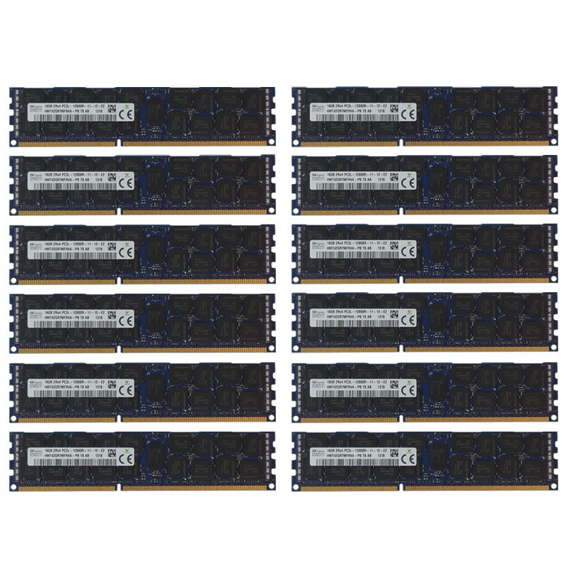 192GB Kit 12 16GB DELL POWEREDGE M520 M620 M610x M820 M915 R415 C6220 Memory Ram
