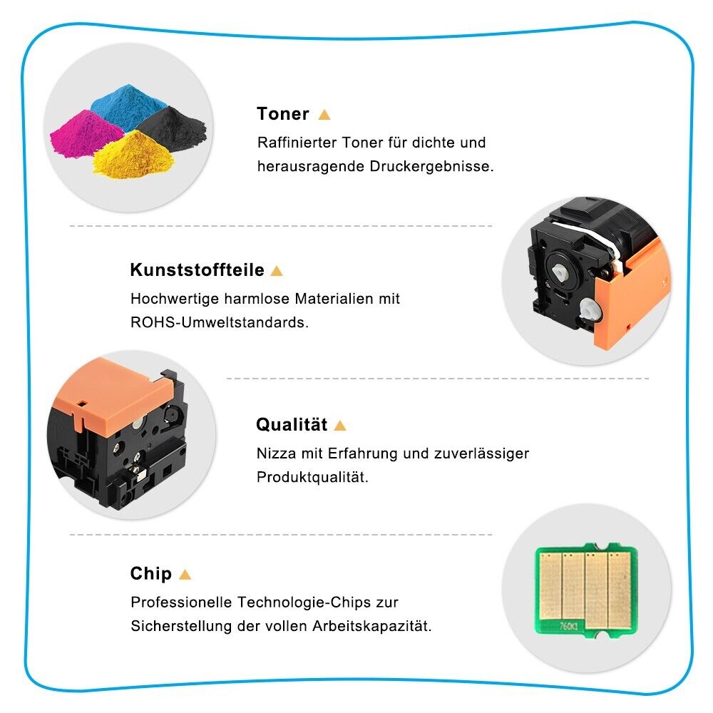 4x 046 Toner Cartridge for Canon imageCLASS MF731cdw MF733cdw MF735cdw LBP654Cdw