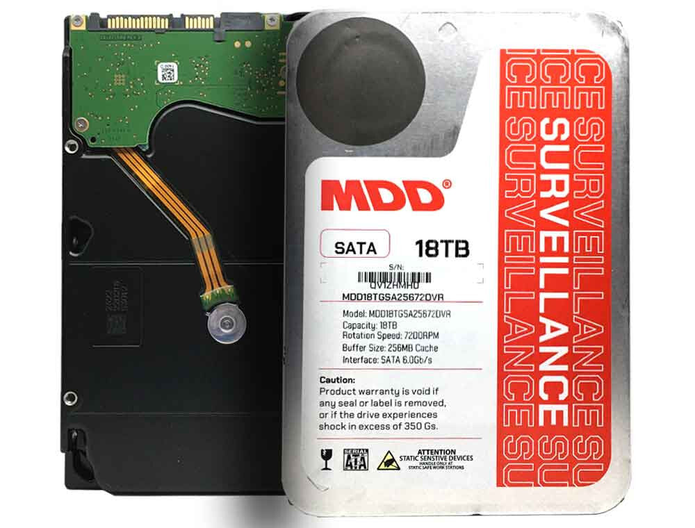 MDD 18TB 7200RPM 256MB Cache SATA 6.0Gb/s 3.5" Internal Surveillance Hard Drive