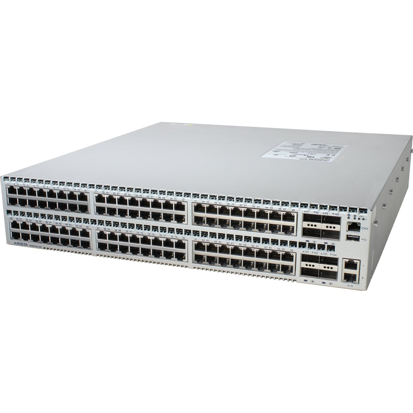 Arista DCS-7050TX2-128-R 96P 10GbE RJ45 8P 40GbE QSFP+ Switch