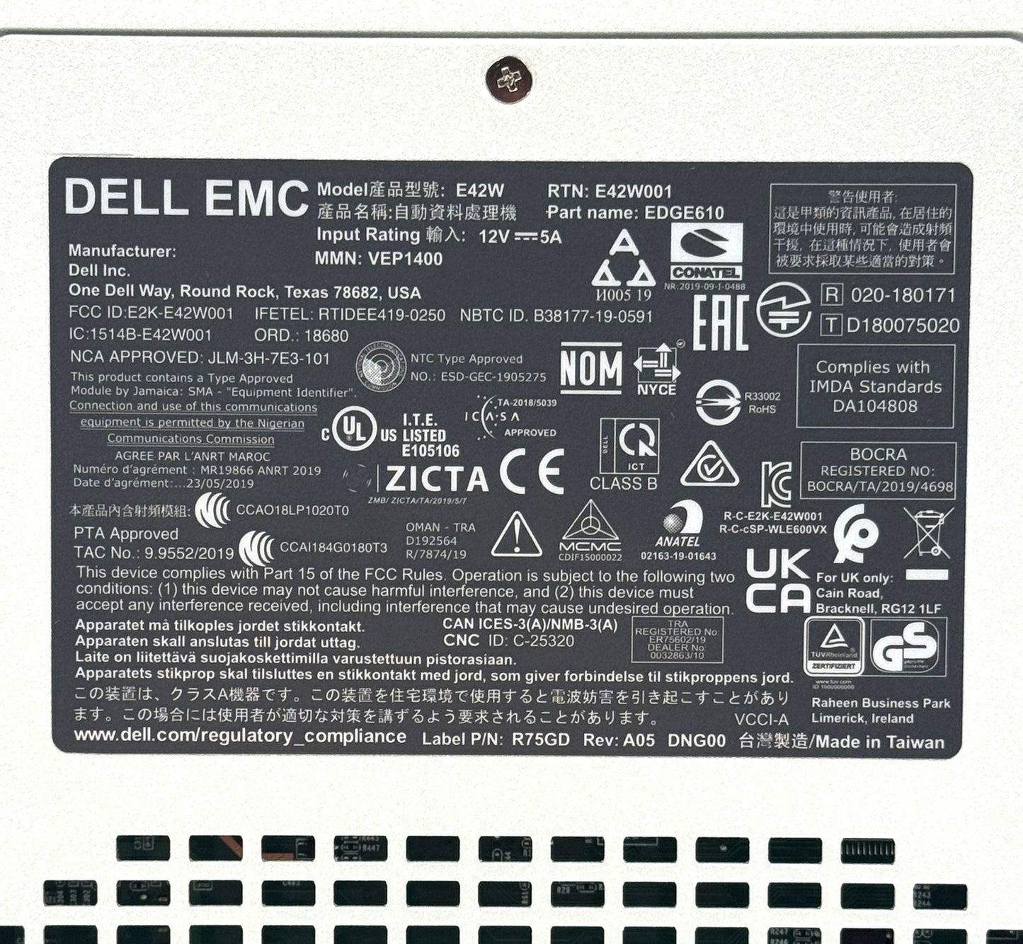 Dell EMC VMWare SD-WAN Edge 610 Network Accelerator Switch - E24W XNY90 E42W001
