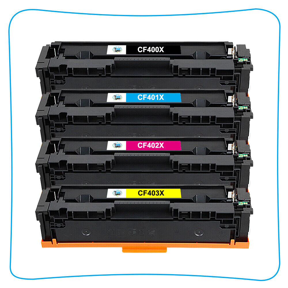 8PK Toner CF400A 201A Color Compatible With HP Laserjet M252dw M277n M277 M252