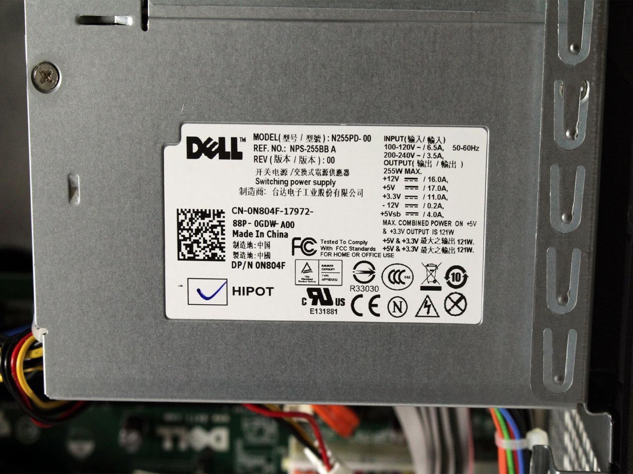 Dell Optiplex360 BareBone Chasis MotherBoard 775 PowerSupply & Case Cooler N105F