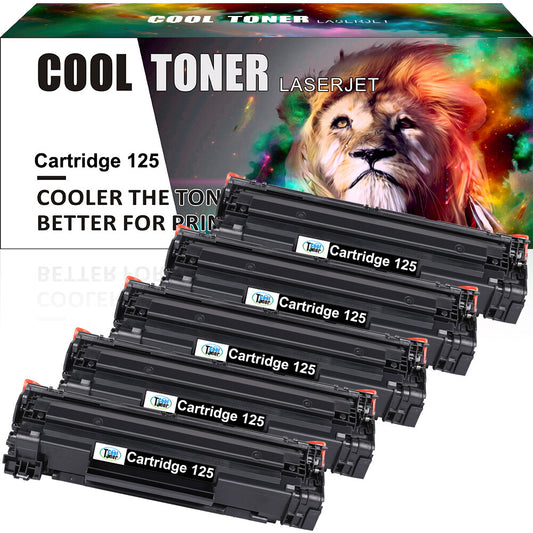 5PK 125 Black Laser Toner Cartridge for Canon ImageClass LBP6000 LBP6030w MF3010
