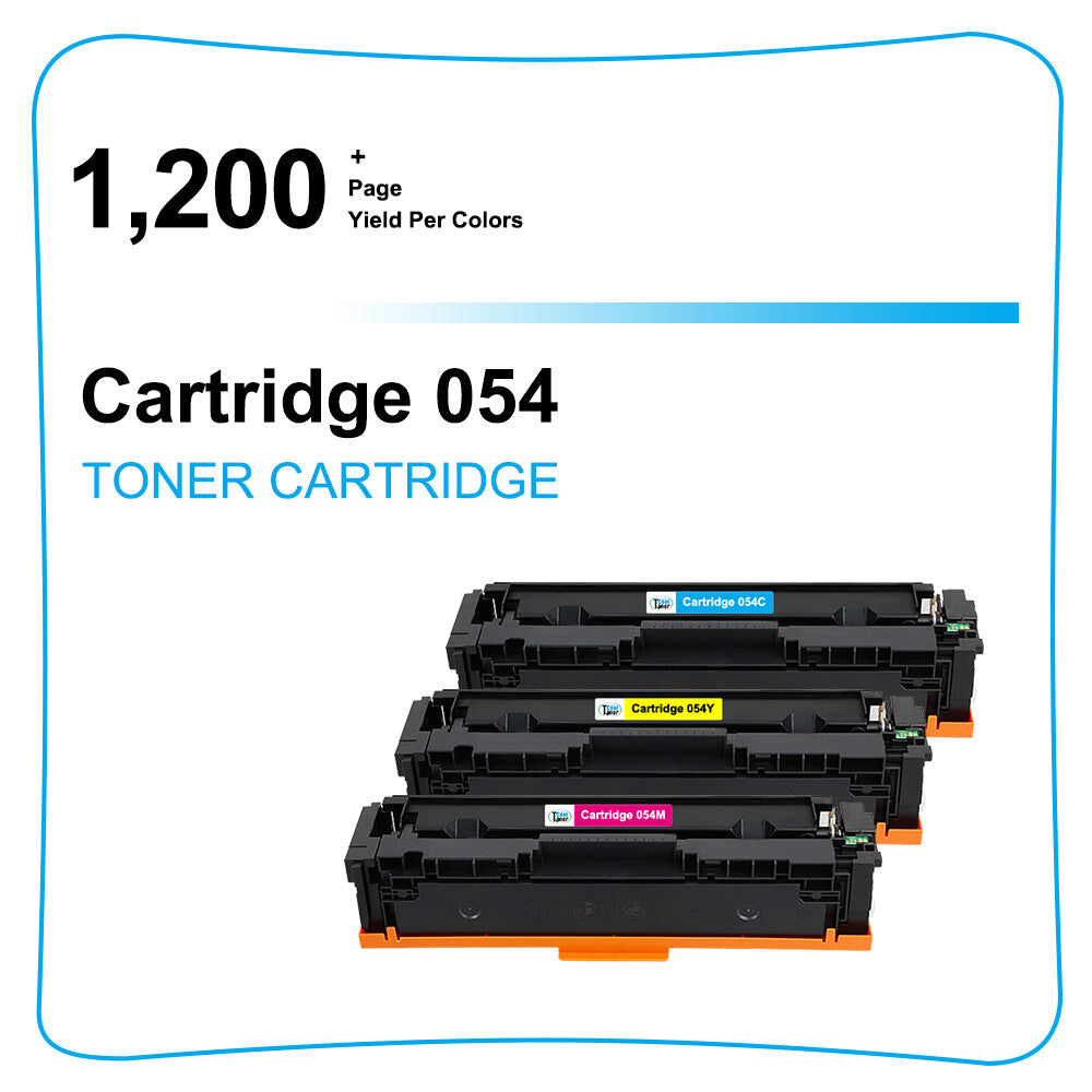 3x Color CRG 054 Toner Cartridge for Canon 054 Color Imageclass MF642cdw Printer