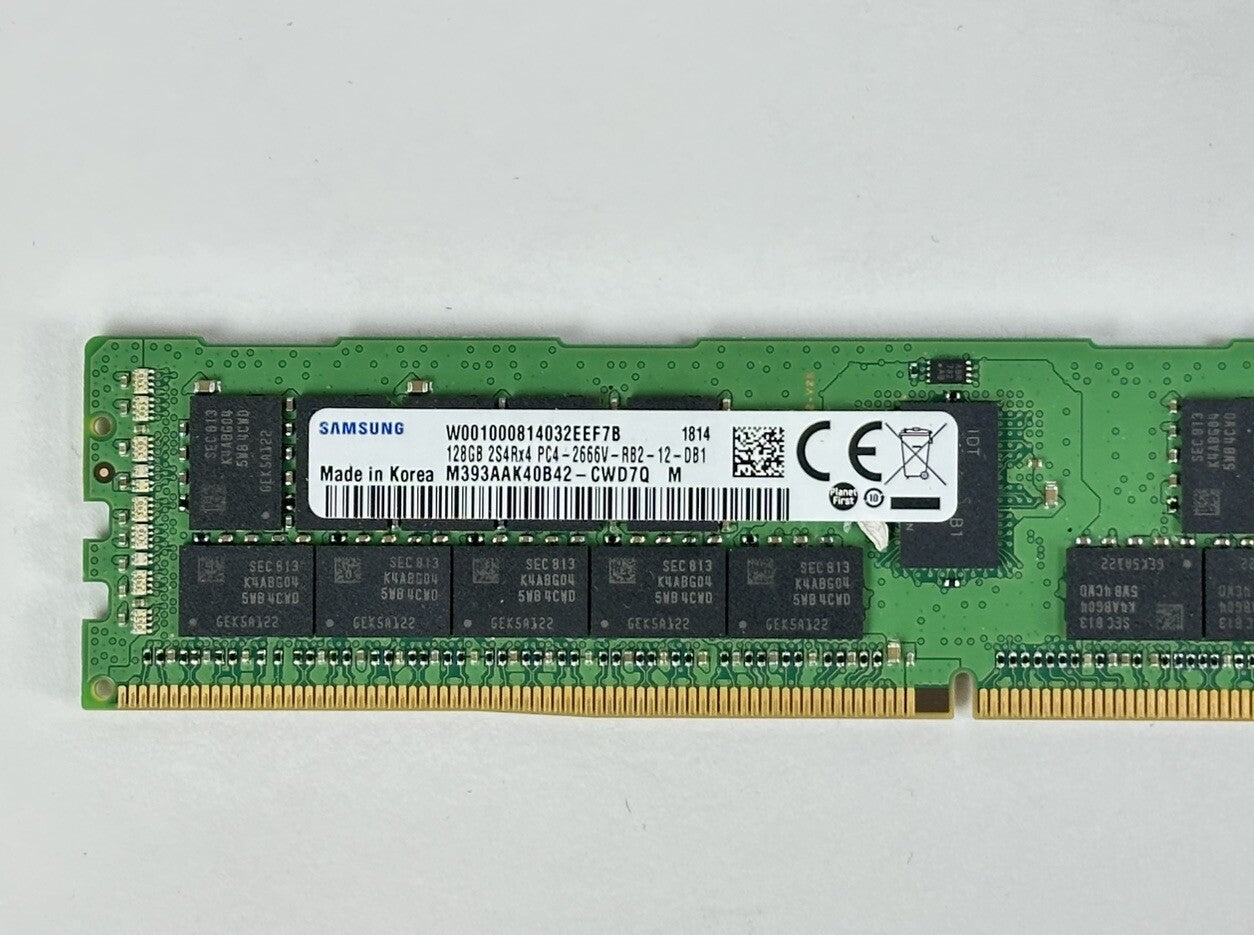 Samsung 1x 128GB 2S4Rx4 PC4-2666V-R ECC RDIMM DDR4 RAM Memory M393AAK40B42-CWD (NOT FOR HOME PC)