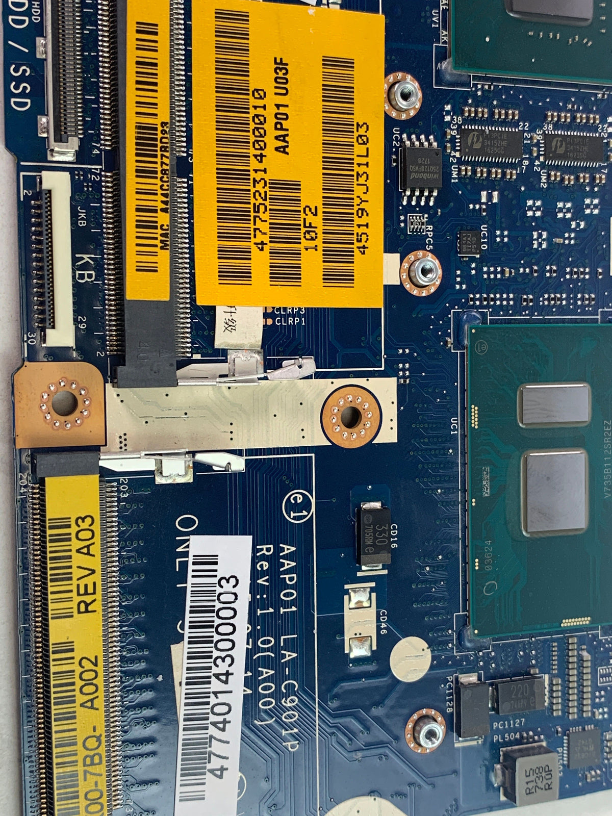 Dell Alienware 13 R2 Core i7-6500 2.5GHz NVidia GTX960M Laptop Motherboard V3TCJ