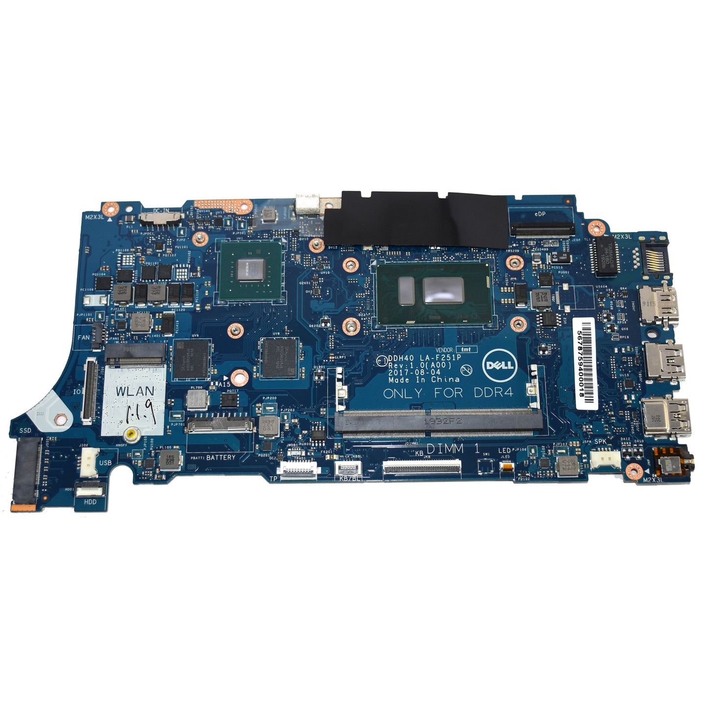 Dell Inspiron 7572 7472 i5-8250U 1.6GHz Nvidia MX150 Motherboard DVY4W LA-F251P