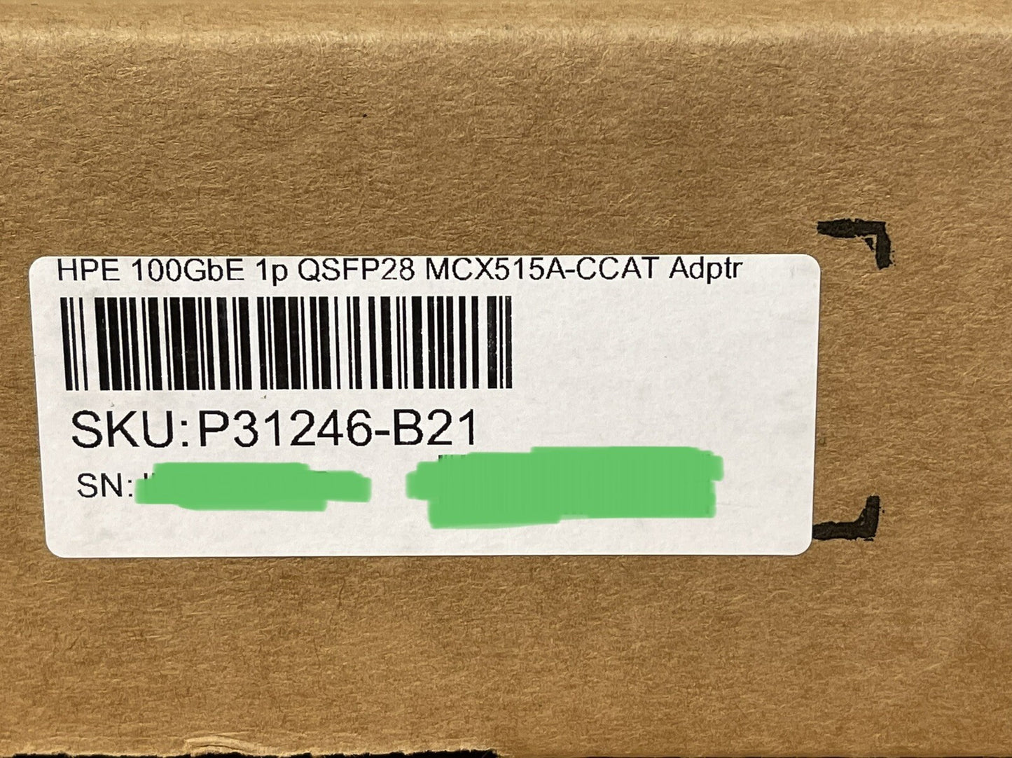 HPE Mellanox 100GbE Ethernet 1 port QSFP28 ConnectX-5 PCI-e x16 Network Adapter