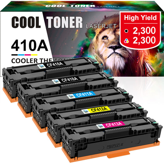 5PK CF410A For HP 410A Toner Cartridge LaserJet Pro MFP M477fdw M477fnw M452nw