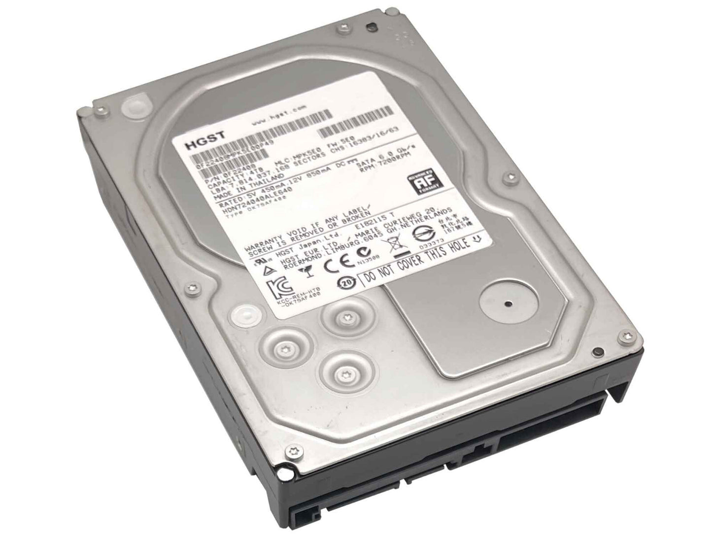 HGST 4TB 64MB Cache 7200RPM SATA 6.0Gb/s 3.5" NAS Hard Drive - HDN724040ALE640