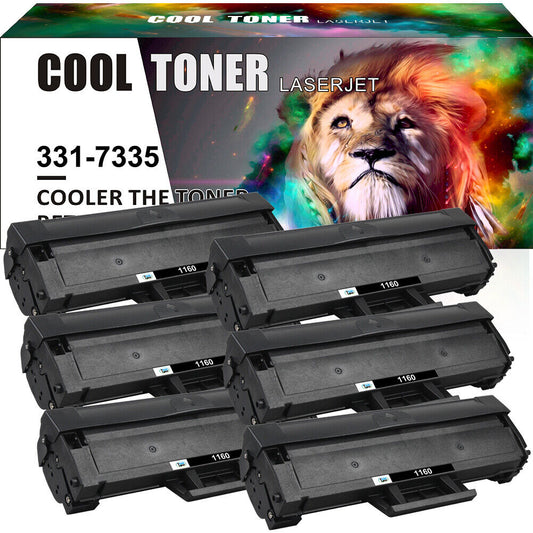6-Pack B1160 331-7335 Toner Cartridge fit for Dell 1160 B1163W B1165nfw B1160W