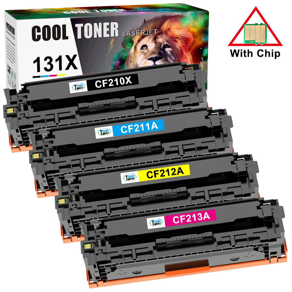 4X Toner CF210A-CF213A 131A Set Compatible For HP Laserjet Pro 200 M251nw M276nw