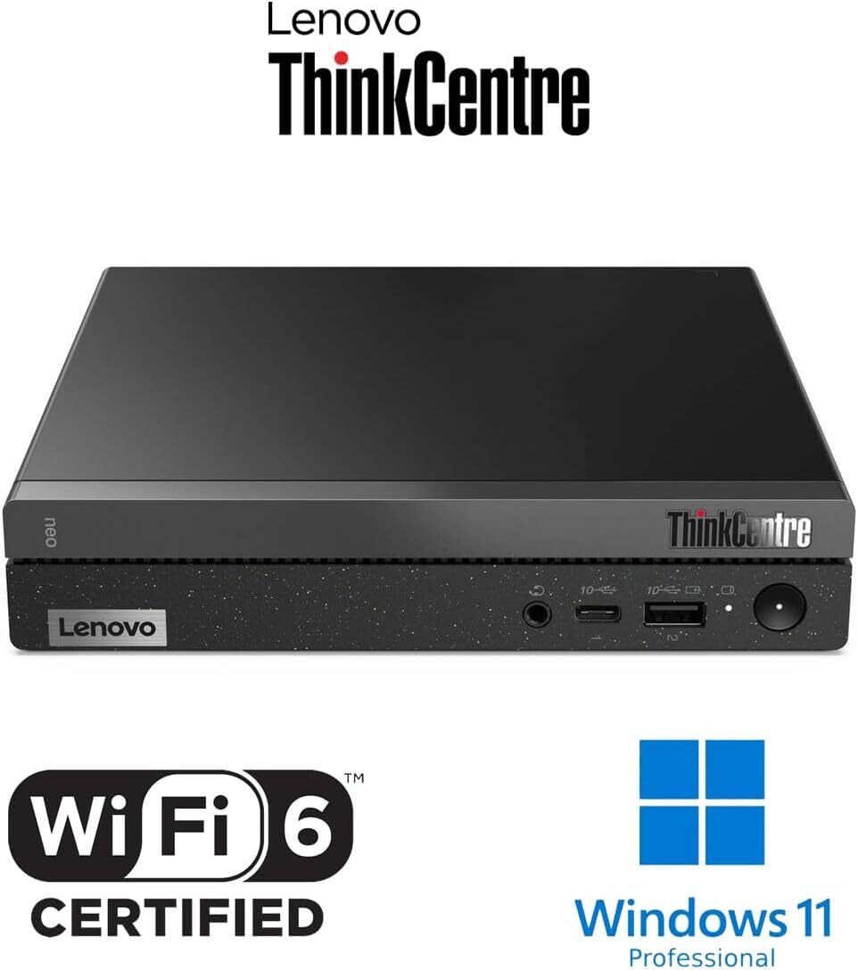 New Lenovo ThinkCentre neo 50q Gen 4 i5-13420H 8GB 256GB SSD Wi-Fi Kybd Mouse
