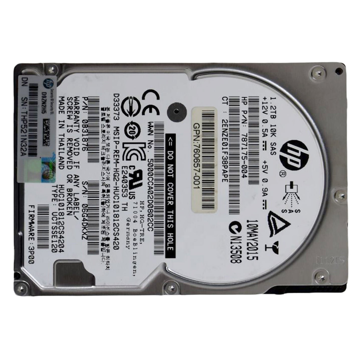 HP MLC 1.2TB 10K RPM SAS 12Gb/s SFF 2.5" Hard Drive 787175-004 0B31876 (NOT FOR HOME PC)