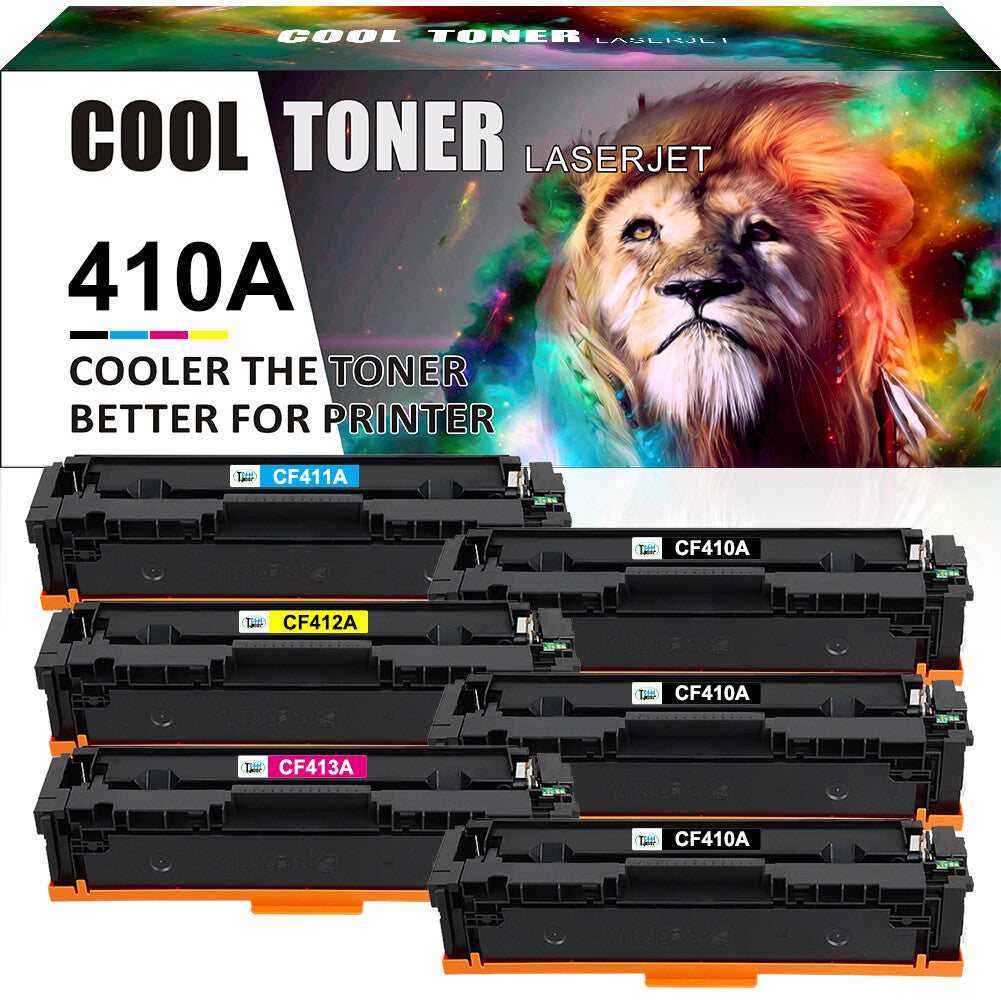 6x Toner CF410A Compatible with HP 410A Laserjet M452nw M477fnw M477fdw M377 MFP