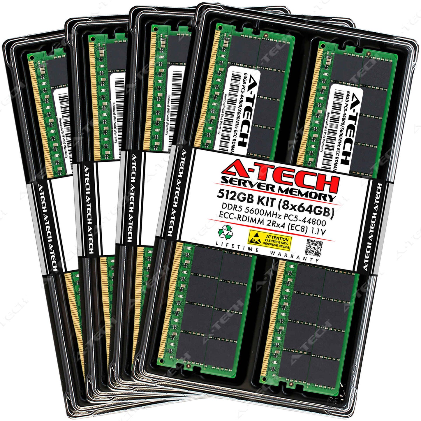 512GB 8x64GB PC5-5600 EC8 RDIMM Supermicro 112C-TN 212GT-HNR 222HA-TN Memory RAM
