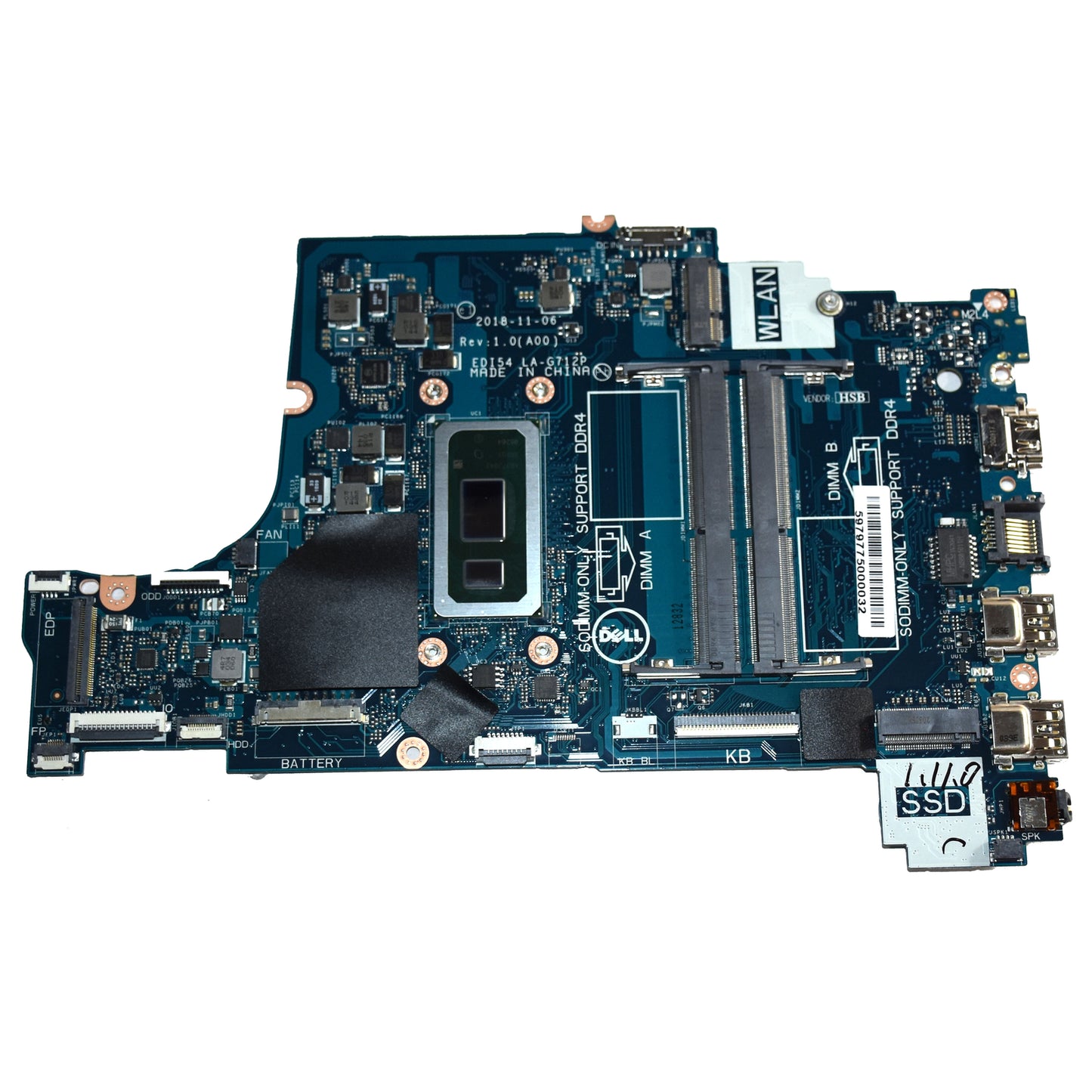 Dell Vostro 3480 Motherboard Intel Pentium 5405U 2.3GHz Dual Core LA-G712P NNJ6P