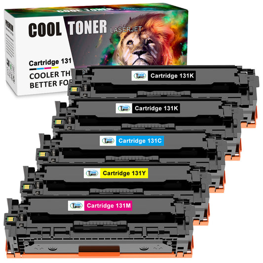 5PK Toner Set Compatible With Canon 131 6273B001AA imageCLASS LBP7110Cw MF8280Cw