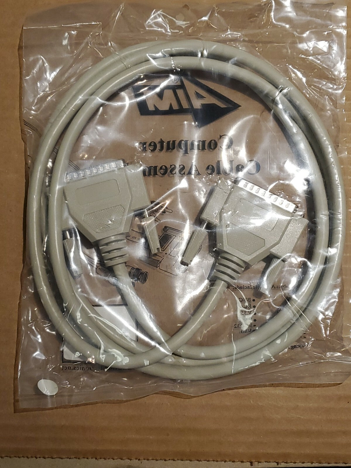 AIM Computer Cable 30-9506MM D-25M To D-25M 25 Cond 6 FT Feet Male To Male