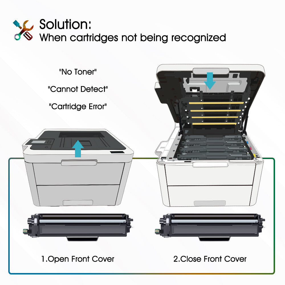TN227 High Yield Toner Cartridge Replacement for Brother TN227(BK/C/M/Y 4 Pack)