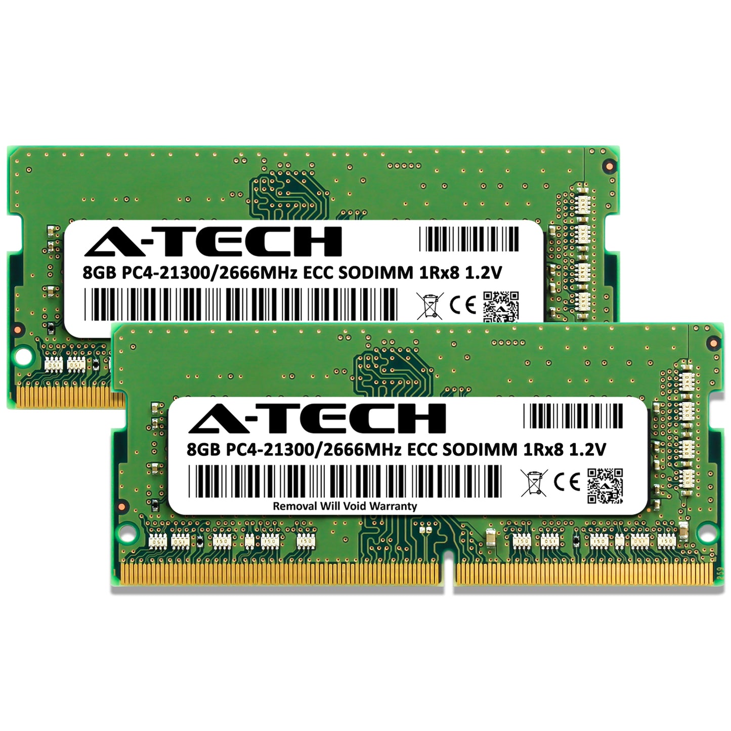 A-Tech 16GB 2x 8GB 1Rx8 PC4-21300 DDR4 2666MHz ECC UNB SO-DIMM Server Memory RAM (NOT FOR HOME PC)