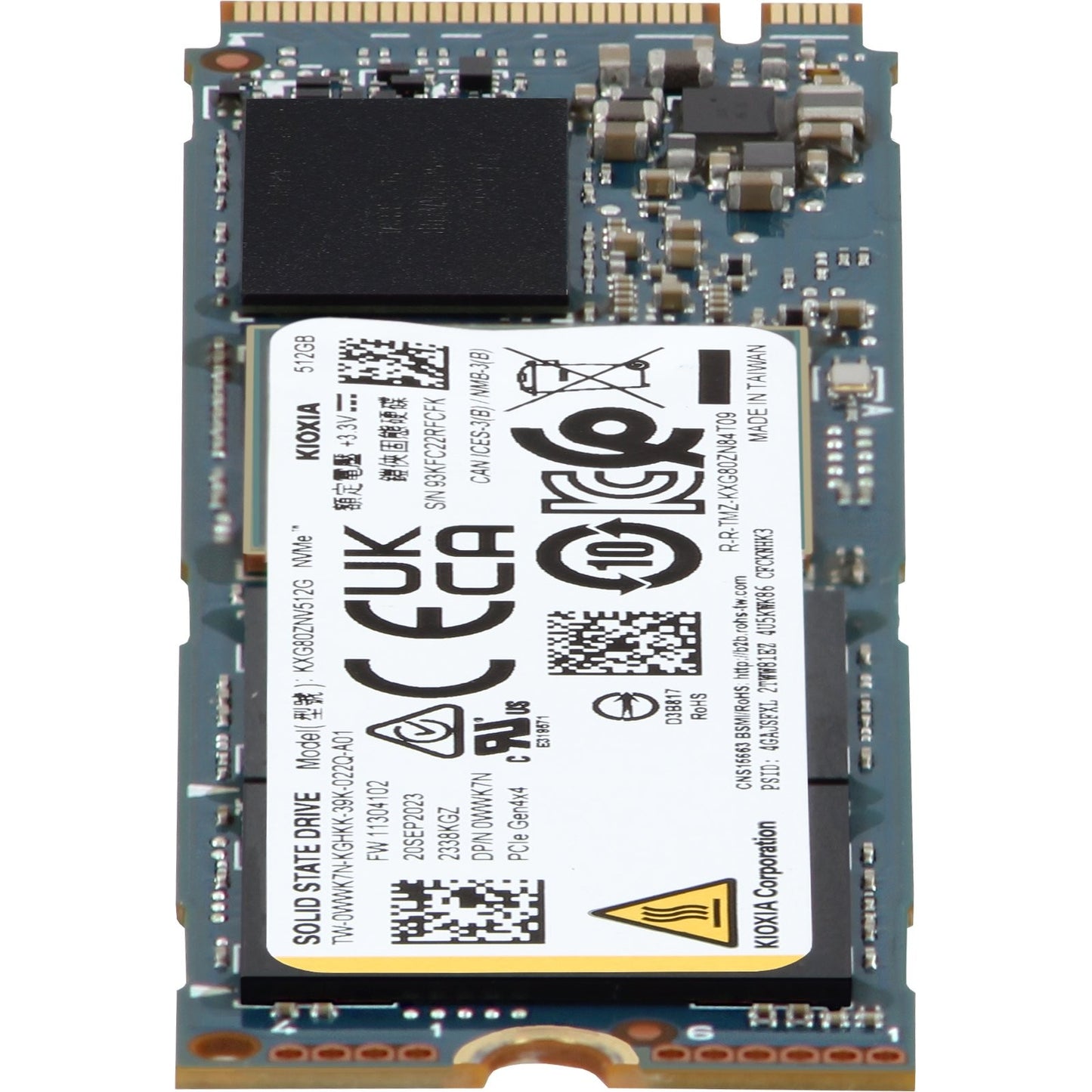 Dell Kioxia 512GB PCIe Gen4 NVMe Class 40 TLC 2280 M.2 SSD XG8 (WWK7N)