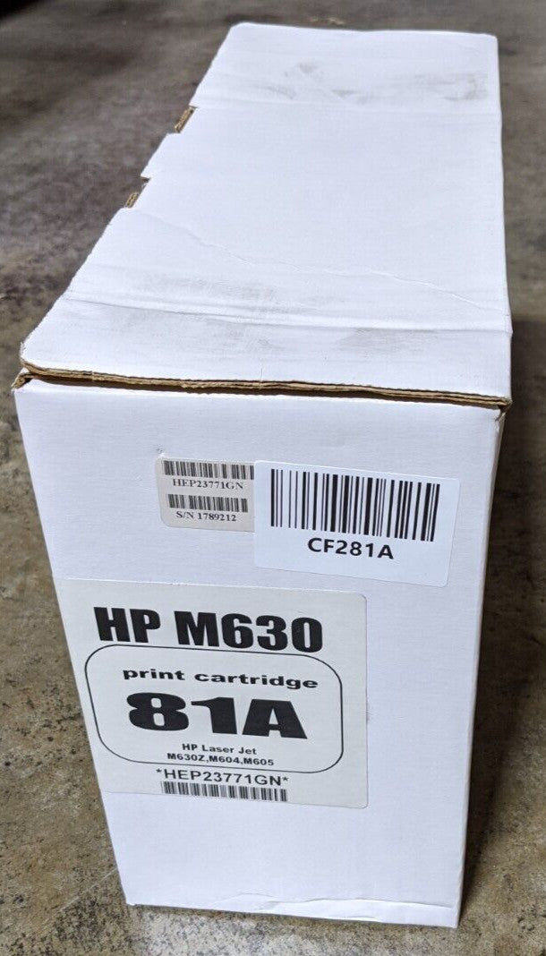 Genuine HP 81A CF281A Black High Yield Toner 10.5K MFP M630Refill Packaging