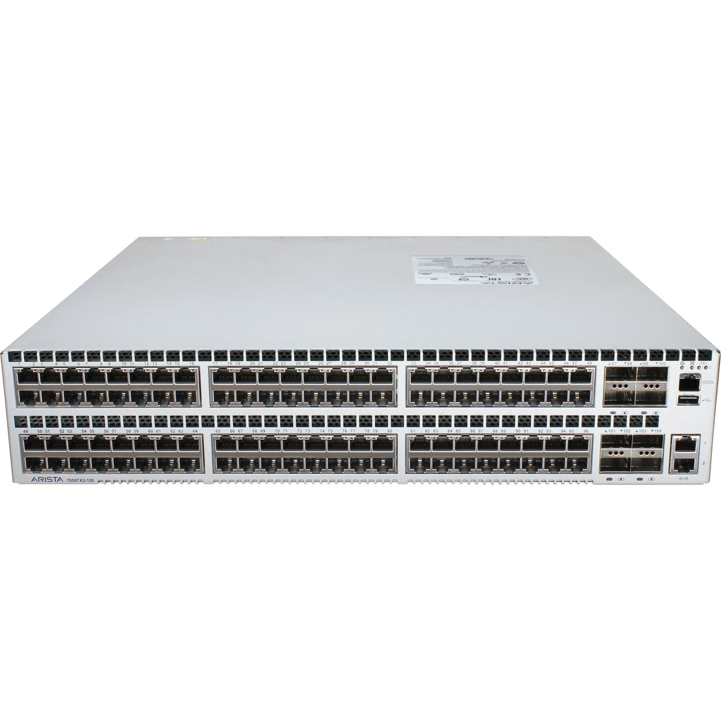Arista DCS-7050TX2-128-R 96P 10GbE RJ45 8P 40GbE QSFP+ Switch