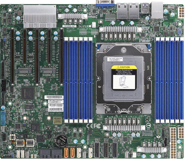 SuperMicro H14SSL-NT Motherboard - EPYC 9005 series, SoC, DDR5 12 DIMM slots