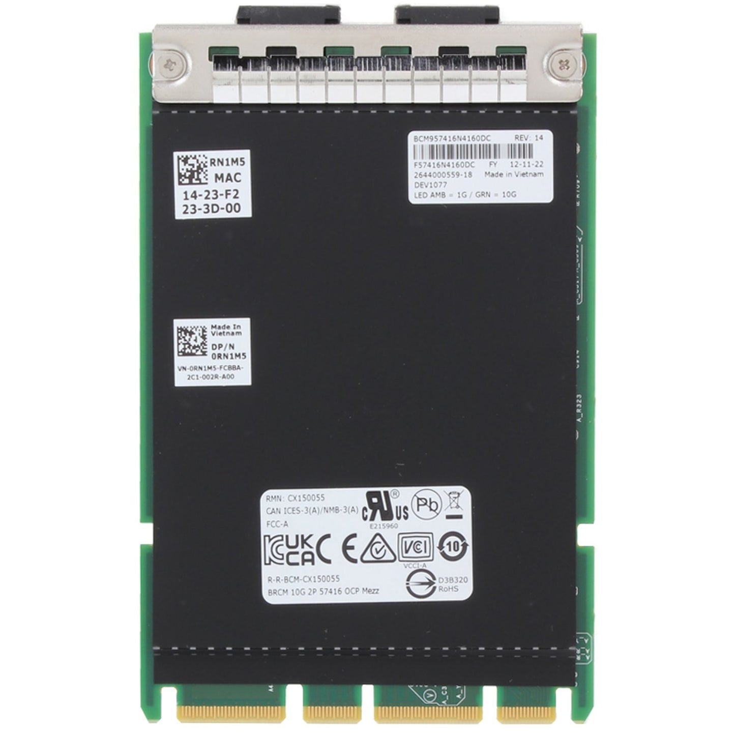 Dell Broadcom 57416 Dual 10GbE RJ45 OCP 3.0 v2 (RN1M5) -CR