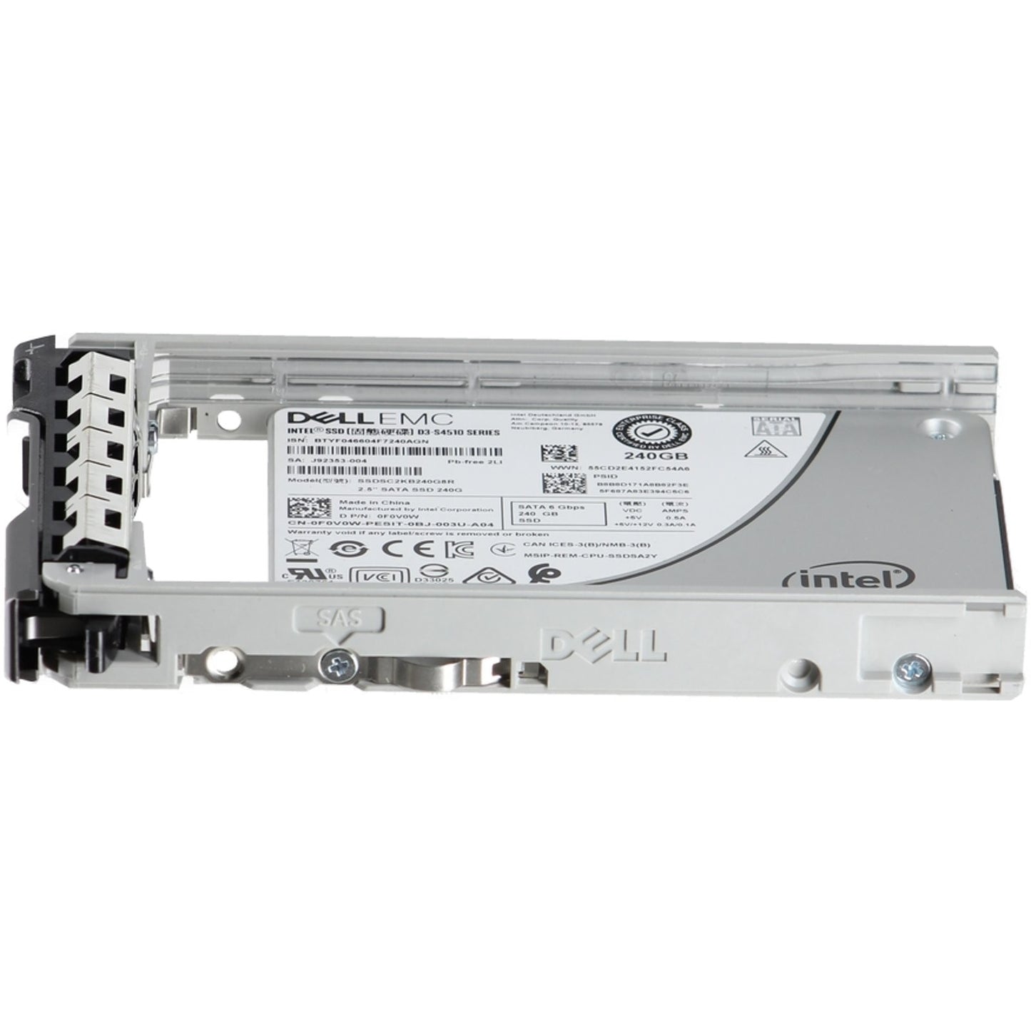 Dell 240GB 6Gbps SATA RI TLC 7mm 2.5 SSD S4510 (F0V0W)