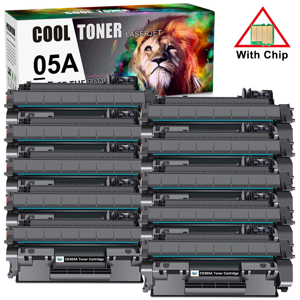 10PK CE505A Toner Cartridge for HP 05A Toner LaserJet P2035 P2035n P2055dn P2030
