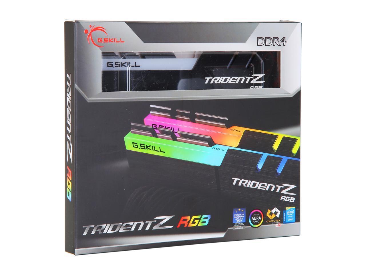 G.SKILL Trident Z RGB (For AMD) 16GB (2 x 8GB) DDR4 3600 (PC4 28800) Intel XMP