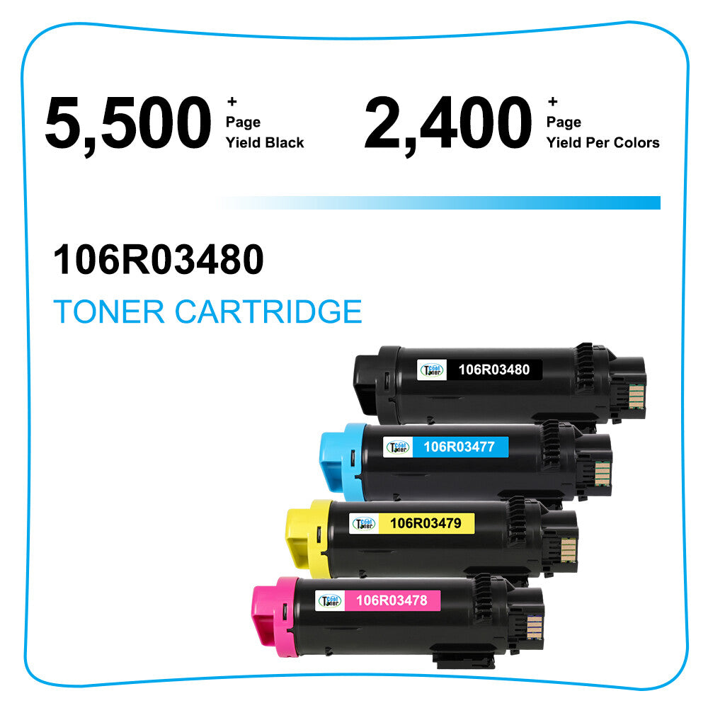 Toner Compatible With Xerox WorkCentre 6515DN Phaser 6510DNI (BK&Color, 12 Pack)