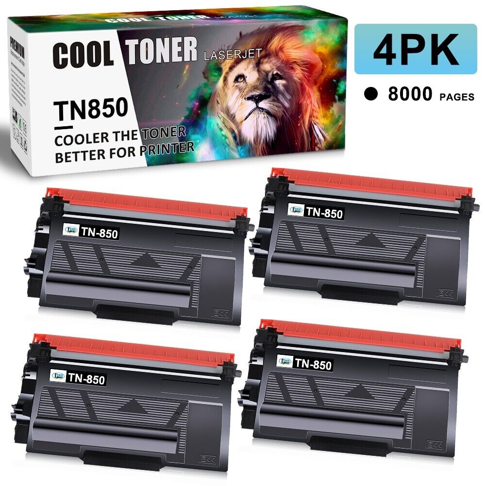 4PK TN850 Toner Cartridge For Brother TN820 MFC-L5800DW MFC-L5850DW MFC-L5850DW