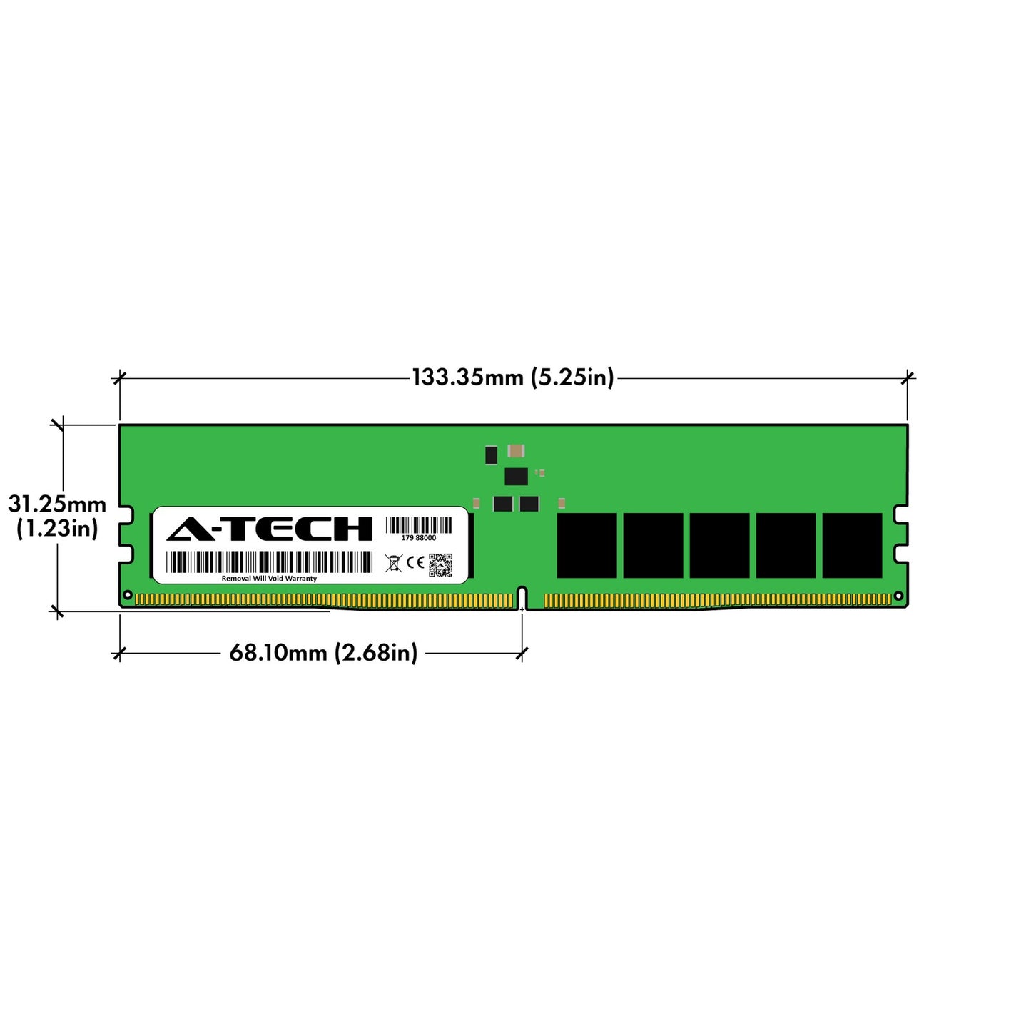 A-Tech 384GB 8x 48GB 2Rx8 PC5-44800E DDR5 5600 MHz ECC UDIMM Server Memory RAM (NOT FOR HOME PC)