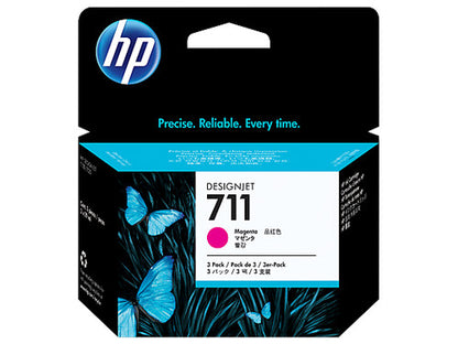 HP 711 3-pack 29-ml Magenta DesignJet Ink Cartridges, CZ135A