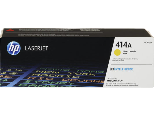 HP 414A Yellow Original LaserJet Toner Cartridge, ~2,100 pages, W2022A