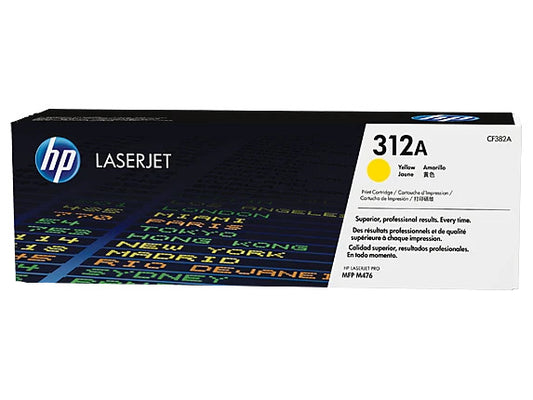 HP 312A Yellow LaserJet Toner Cartridge, ~2,700 pages, CF382A