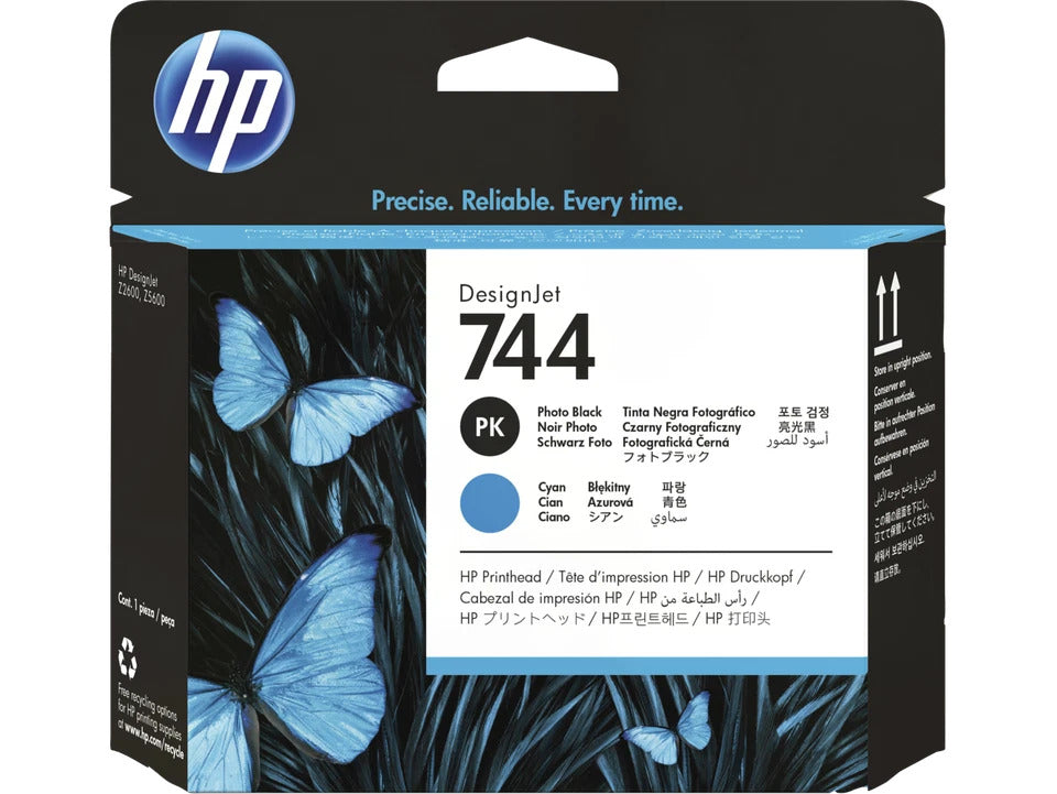 HP 744 Photo Black/Cyan DesignJet Printhead, F9J86A