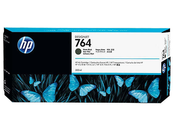 HP 764 300-ml Matte Black DesignJet Ink Cartridge, C1Q16A