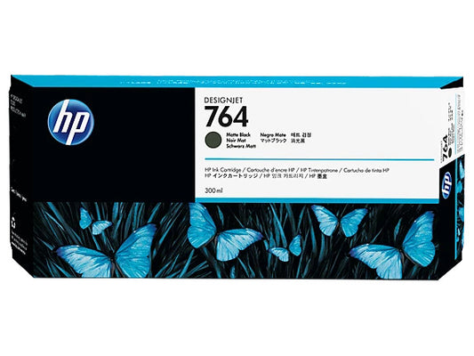 HP 764 300-ml Matte Black DesignJet Ink Cartridge, C1Q16A