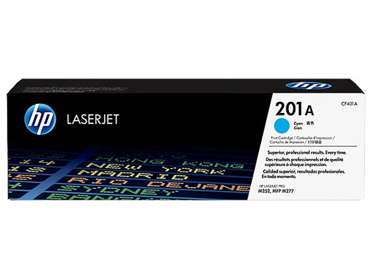 HP 201A Cyan Original LaserJet Toner Cartridge, ~1,330 pages, CF401A