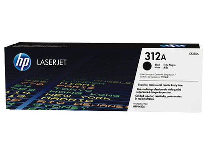 HP 312A Black LaserJet Toner Cartridge, ~2,280 pages, CF380A