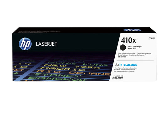 HP 410X High Yield Black Original LaserJet Toner Cartridge, ~6,500 pages, CF410X