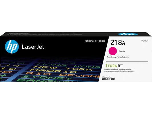 HP 218A Magenta Original LaserJet Toner Cartridge, ~1,200 pages magenta, W2183A
