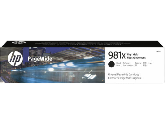 HP 981X High Yield Black Original PageWide Cartridge, ~11,000 pages, L0R12A