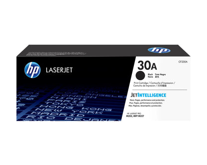 HP 30A Black Original LaserJet Toner Cartridge, ~1,600 pages, CF230A